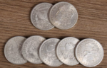 Монетный сет Morgan Dollar Shell and Coin Set (5 Coins + 1 Head Shell + 1 Tail Shell) — изображение 3