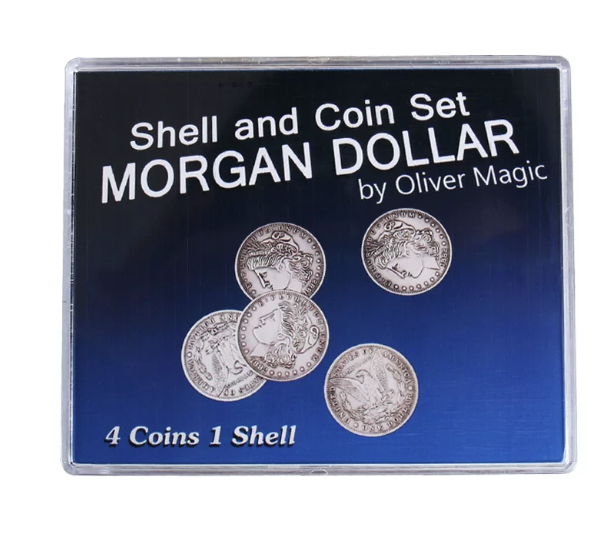 Монетный сет Morgan Dollar Shell and Coin Set (4 Coins + 1 Shell)