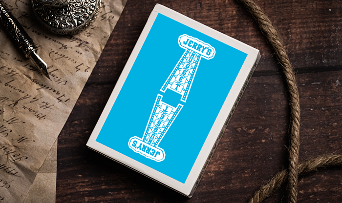 Jerry’s Nugget (Icey Blue) Marked Monotone Playing Cards