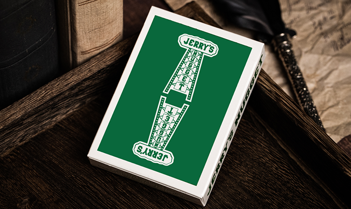 Jerry’s Nugget (Felt Green) Marked Monotone Playing Cards